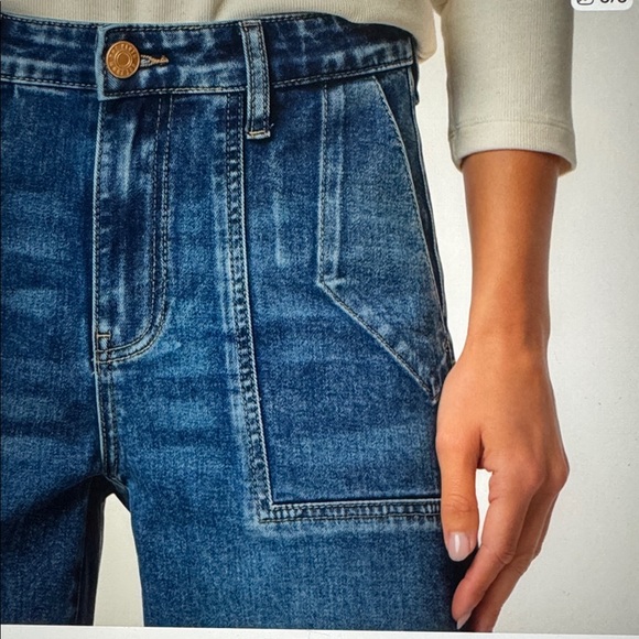 Kut from the Kloth Ashton Barrel Leg high rise Cropped Jeans Womens 12 pockets - Picture 4 of 16